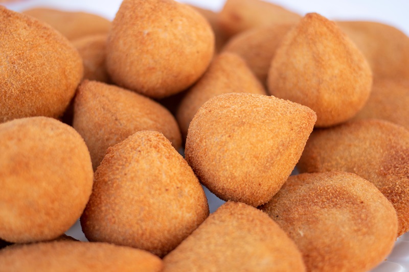 Close up view of typical tasty Deep fried chicken snacks.